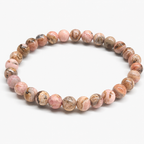 Rhodochrosite Round Bead Bracelet - Heart Awakening
