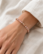 Rhodochrosite Round Bead Bracelet - Heart Awakening