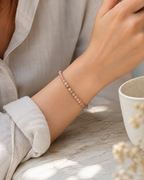 Rhodochrosite Round Bead Bracelet - Heart Awakening