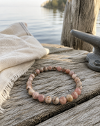 Rhodochrosite Round Bead Bracelet - Heart Awakening