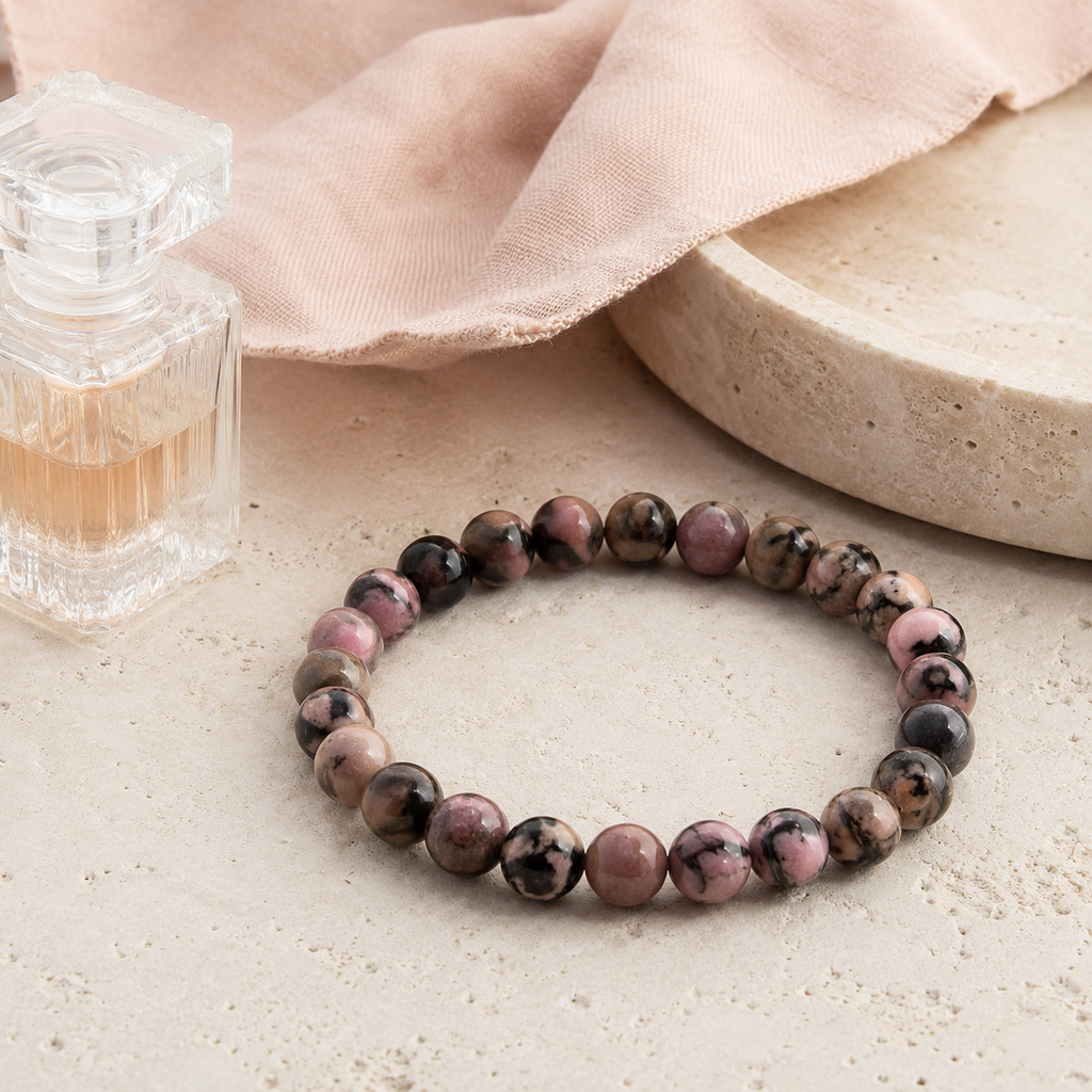 Rhodonite Bracelet for Emotional Healing, Self-Love & Compassion