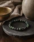Ruby Zoisite Round Bead Bracelet - Willpower