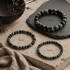 Ruby Zoisite Round Bead Bracelet - Willpower