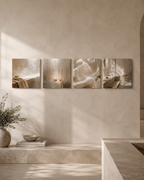 STEAM ROOM | 4-Piece Acrylic Spa Wall Art Set
