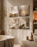 STEAM ROOM | 4-Piece Acrylic Spa Wall Art Set