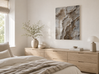 Abstract Earth Tone Acrylic Wall Art – Textured Mineral Print