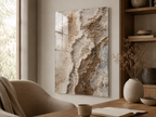 Abstract Earth Tone Acrylic Wall Art – Textured Mineral Print
