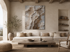 Abstract Earth Tone Acrylic Wall Art – Textured Mineral Print