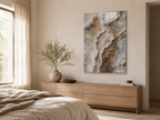 Abstract Earth Tone Acrylic Wall Art – Textured Mineral Print