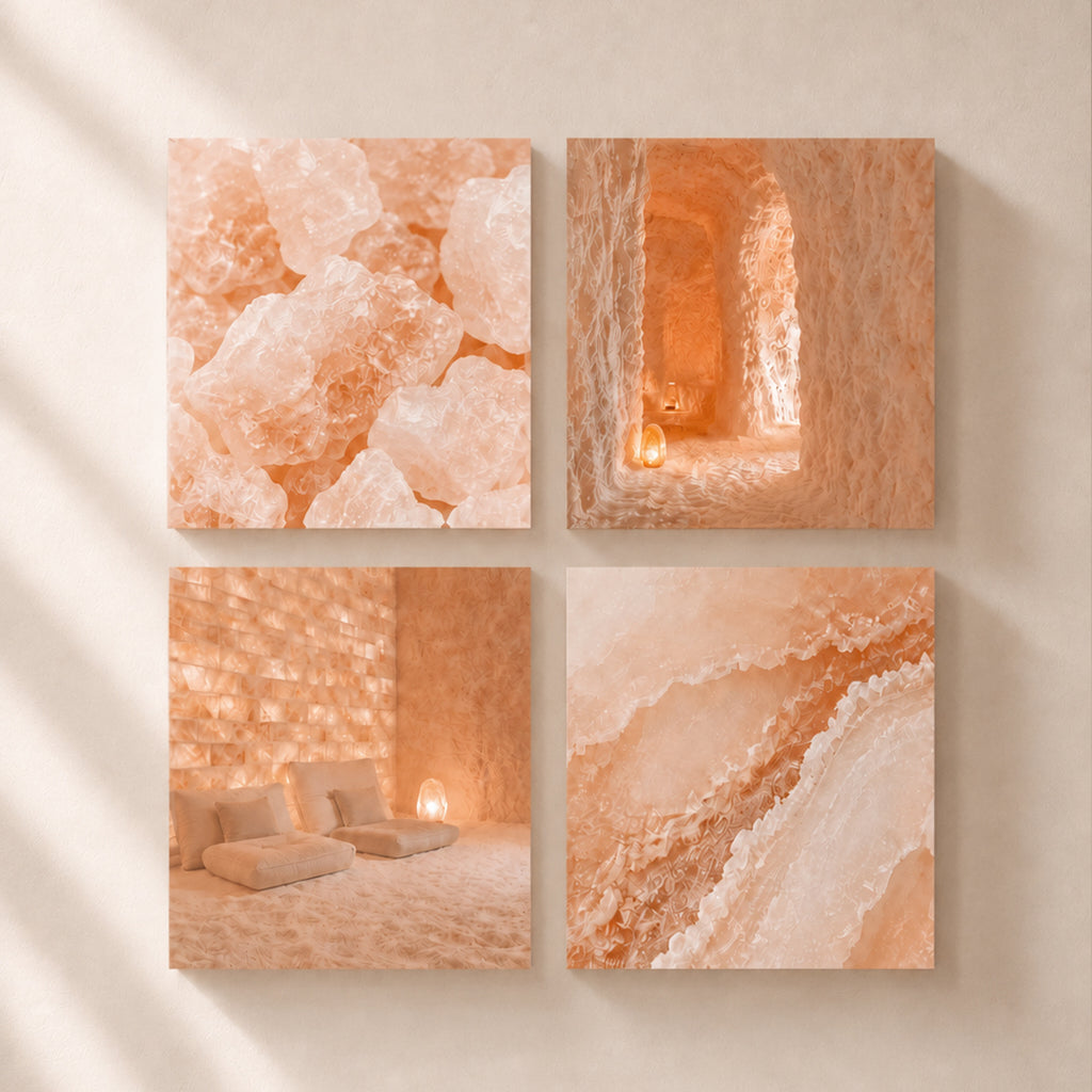 SALT ROOM | 4-Piece Acrylic Spa Wall Art Set