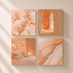 SALT ROOM | 4-Piece Acrylic Spa Wall Art Set