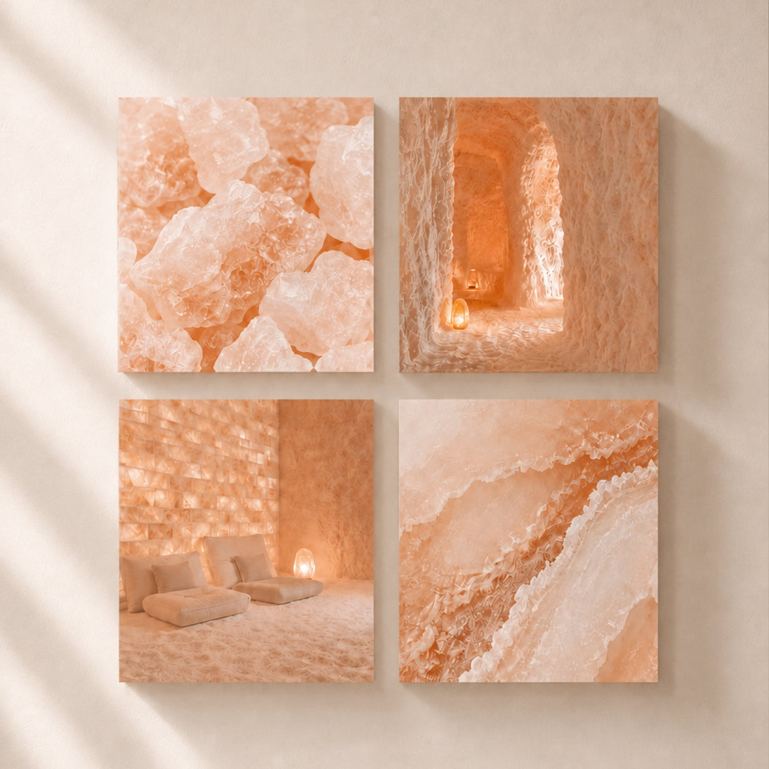 SALT ROOM | 4-Piece Acrylic Spa Wall Art Set