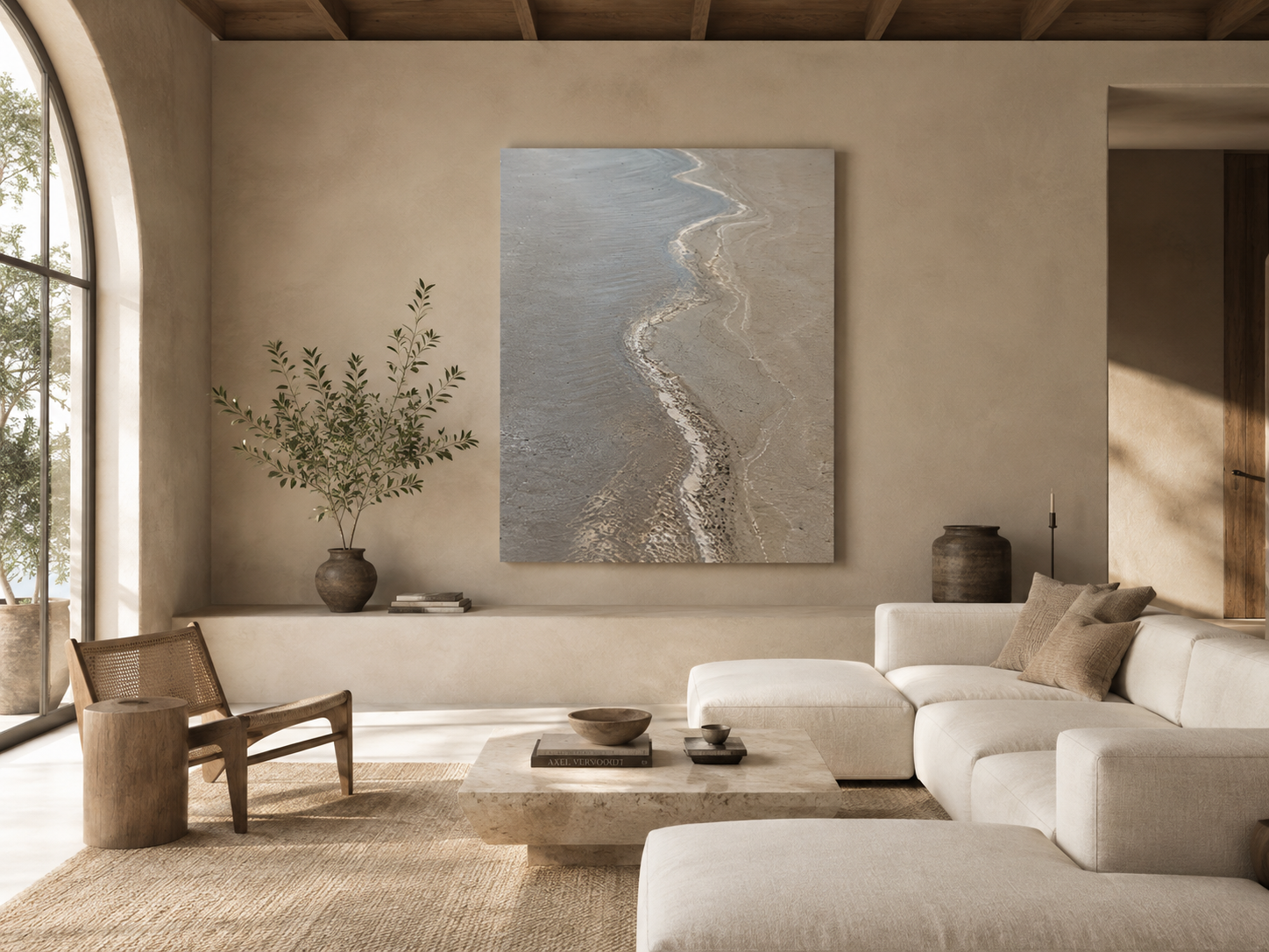 Coastal Sand Dune Acrylic Print — Minimal Beach Wall Art (French Cleat Hanging)