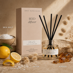 Salt and Sea Tinted Glass Jar Reed Diffuser