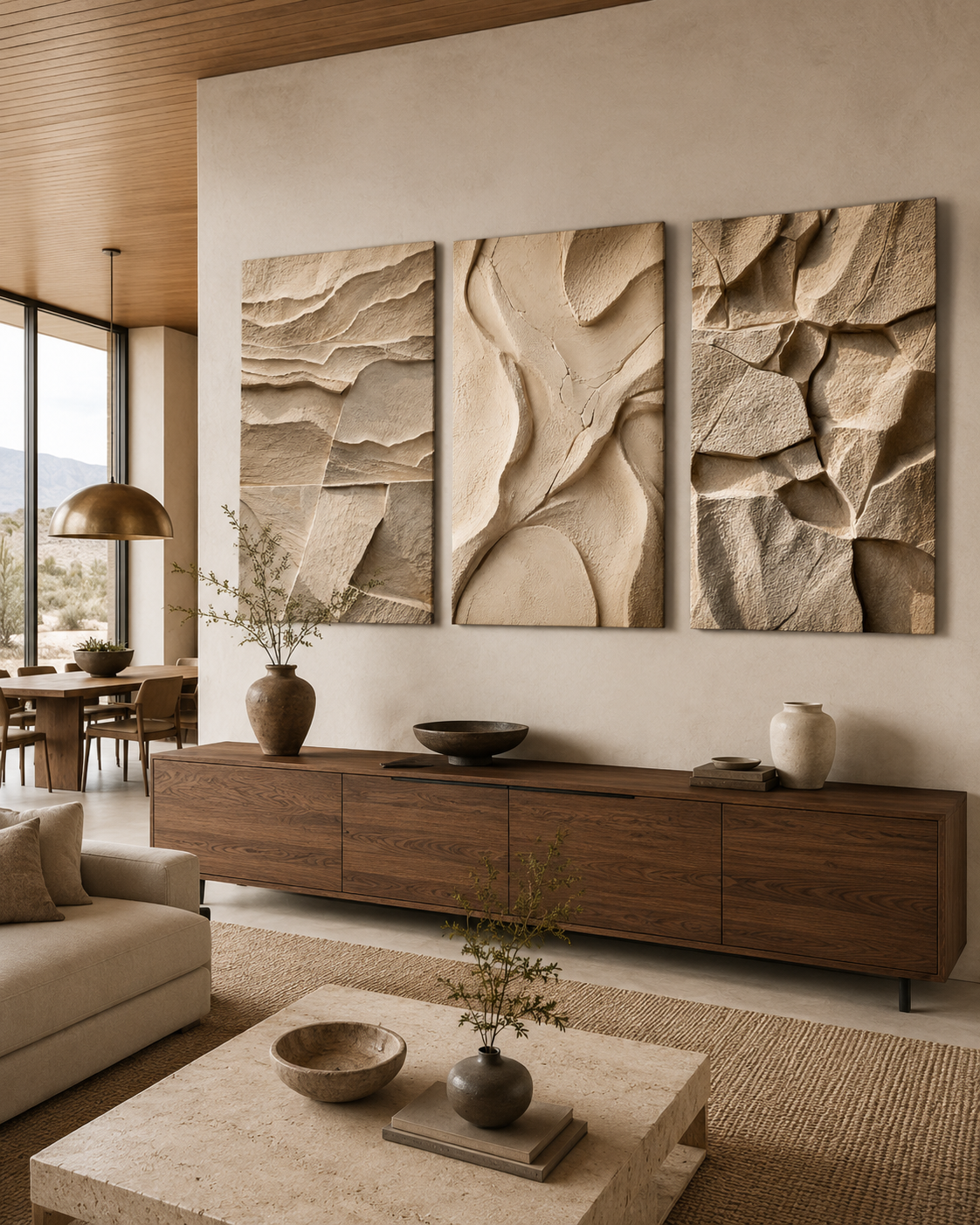 Sandstone | Canvas Triptych Art