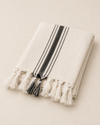 Savannah Turkish Cotton + Bamboo Hand Towel - Five Stripe