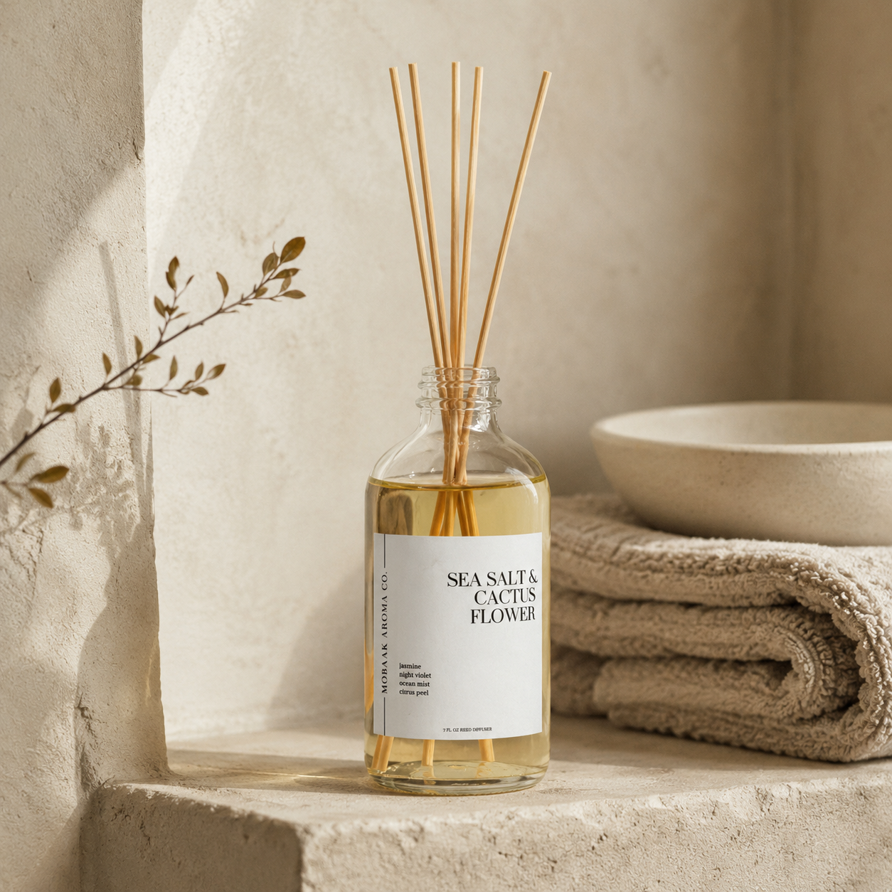 Sea Salt + Cactus Flower Reed Diffuser