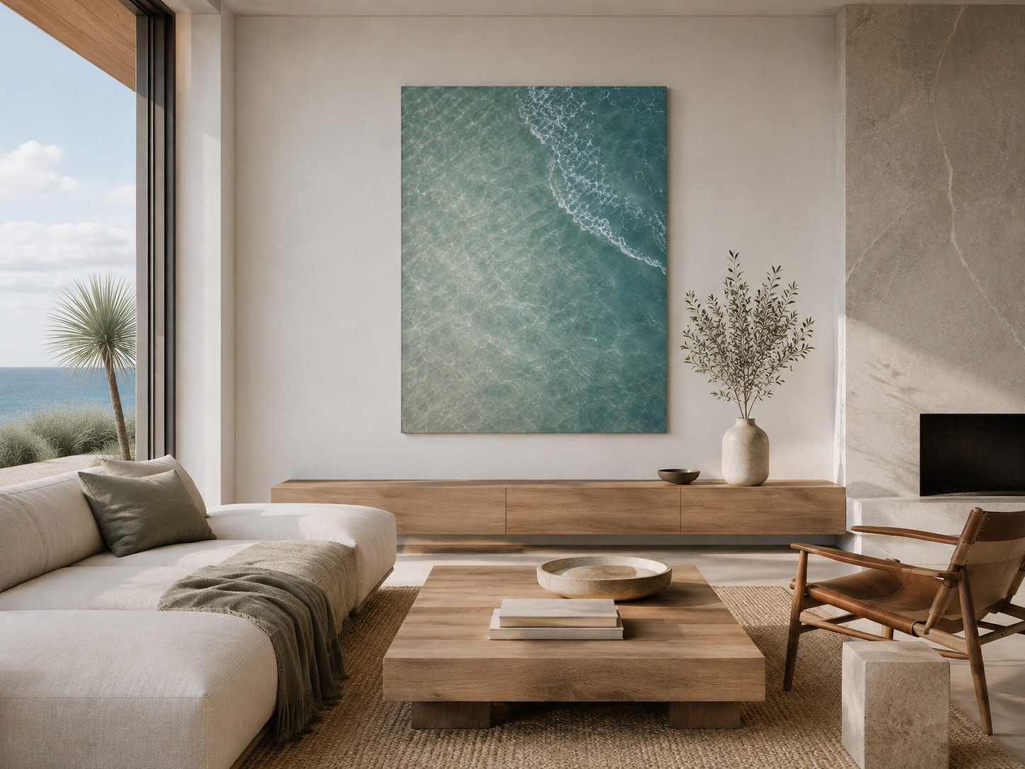 Aerial Ocean Waves Acrylic Wall Art