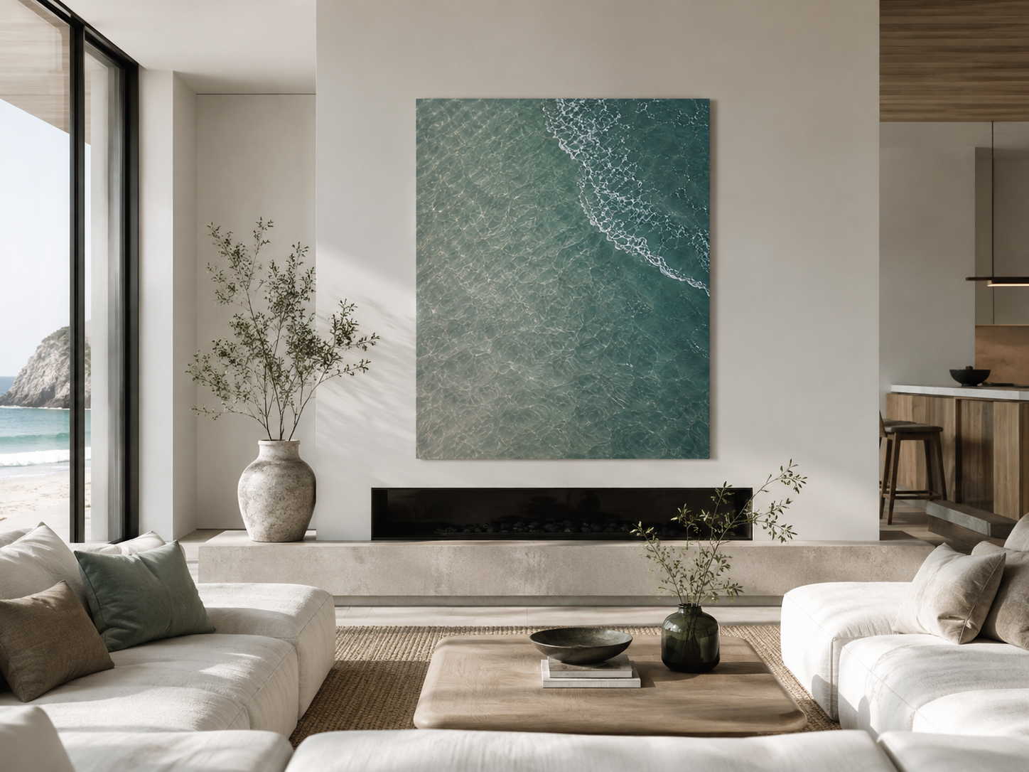 Aerial Ocean Waves Acrylic Wall Art