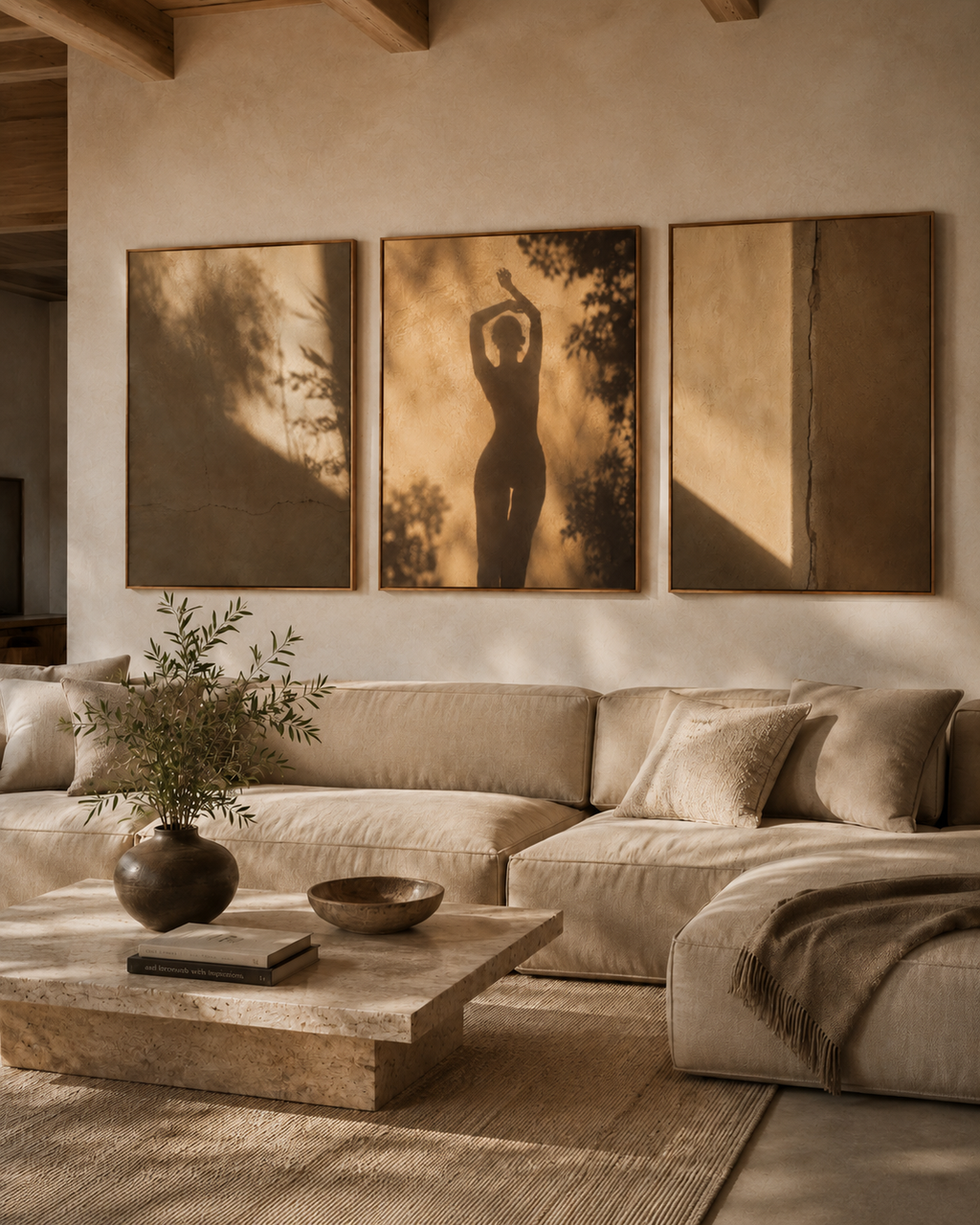 SHADOW DANCE | Framed Canvas Triptych