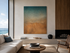 Acrylic Print — Serene Shoreline Beach Wall Art (French Cleat Hanging)