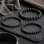 Shungite Round Bead  Bracelet - Longevity Prescription