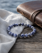 Sodalite Round Bead Bracelet - Eliminates Confusion