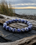 Sodalite Round Bead Bracelet - Eliminates Confusion
