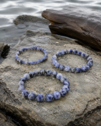 Sodalite Round Bead Bracelet - Eliminates Confusion
