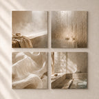 STEAM ROOM | 4-Piece Acrylic Spa Wall Art Set