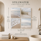 STILLWATER — 4-Piece Acrylic Coastal Wall Art Set