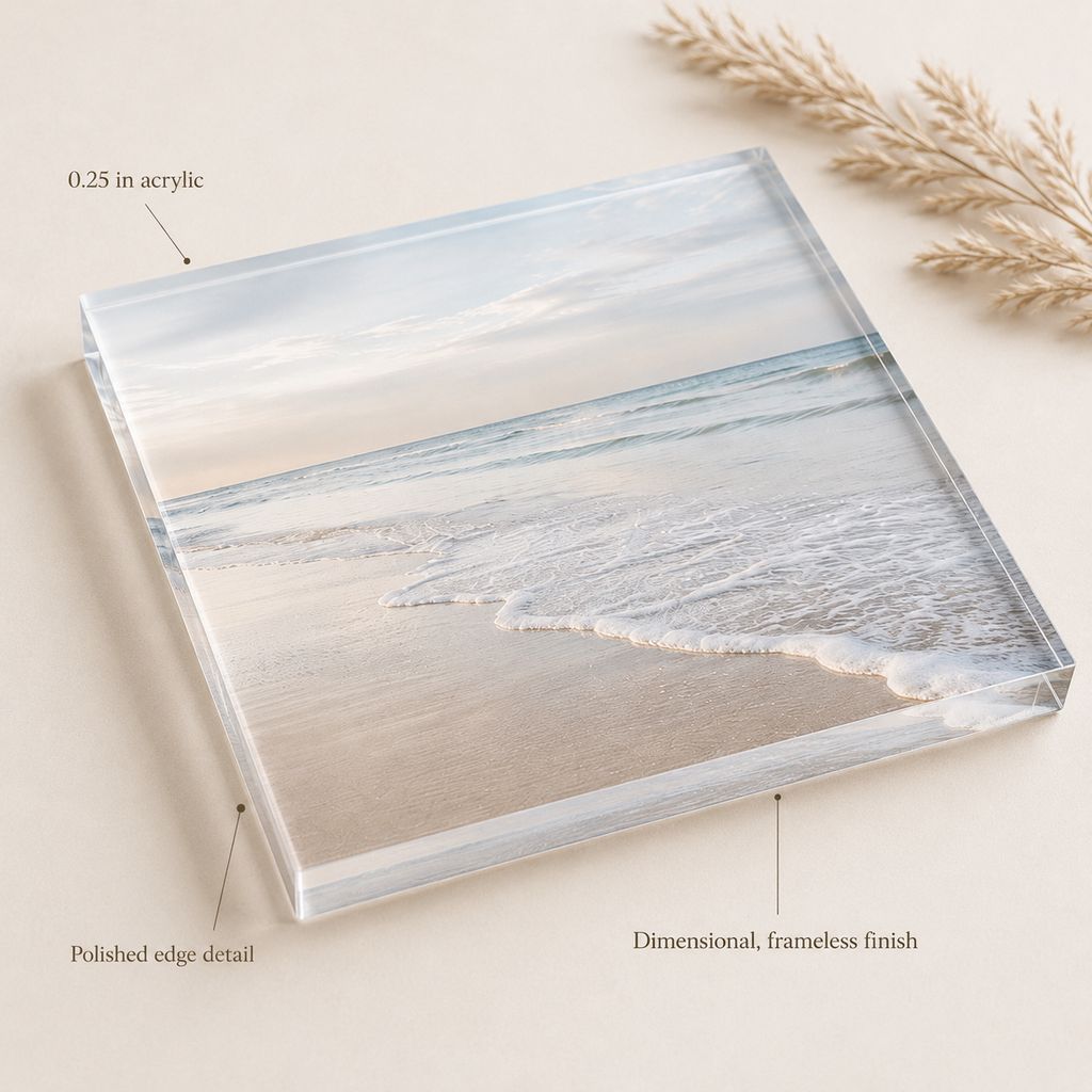 STILLWATER — 4-Piece Acrylic Coastal Wall Art Set