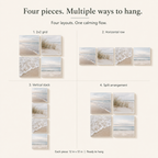 STILLWATER — 4-Piece Acrylic Coastal Wall Art Set