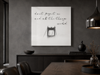 Black and White Acrylic Wall Art, Foggy Bridge Quote Print, Romantic Minimalist Decor