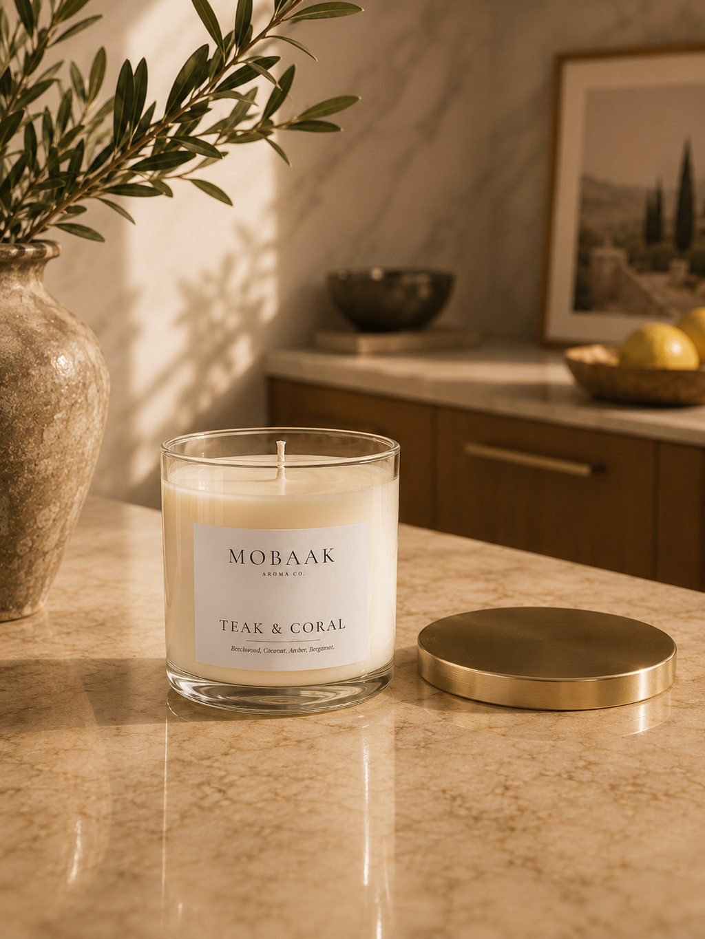 Teak & Coral Candle
