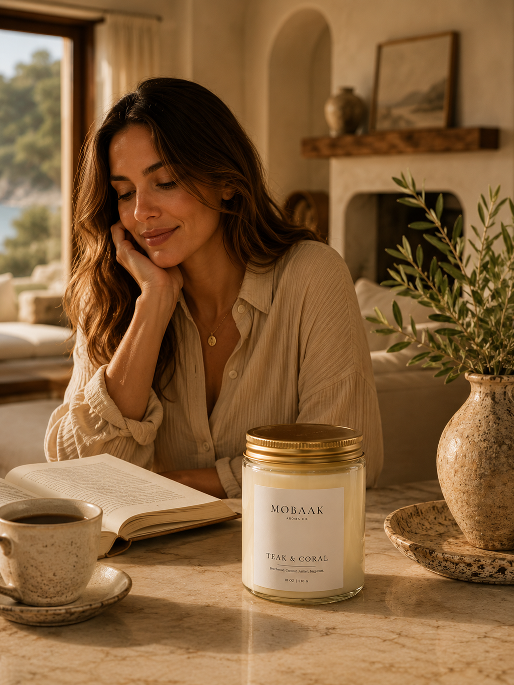 Teak & Coral Candle