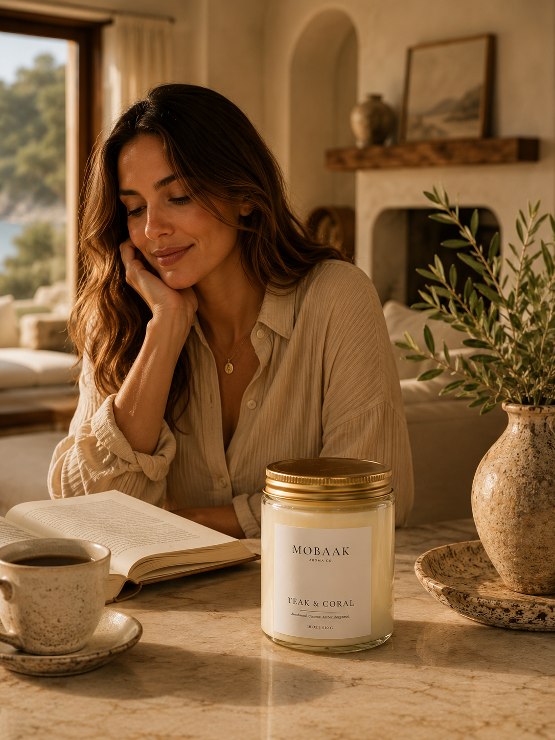 Teak & Coral Candle