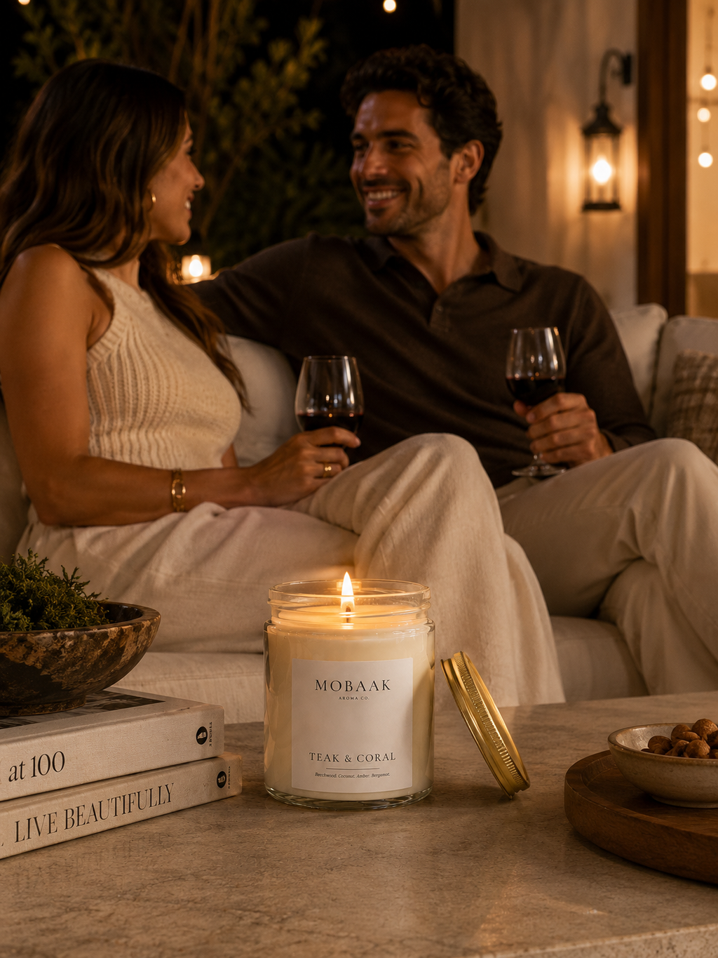 Teak & Coral Candle