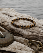 Tiger Eye Round Bead Bracelet - Grounded Confidence
