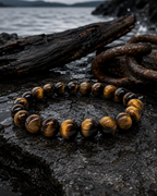 Tiger Eye Round Bead Bracelet - Grounded Confidence