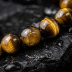 Tiger Eye Round Bead Bracelet - Grounded Confidence