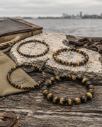 Tiger Eye Round Bead Bracelet - Grounded Confidence