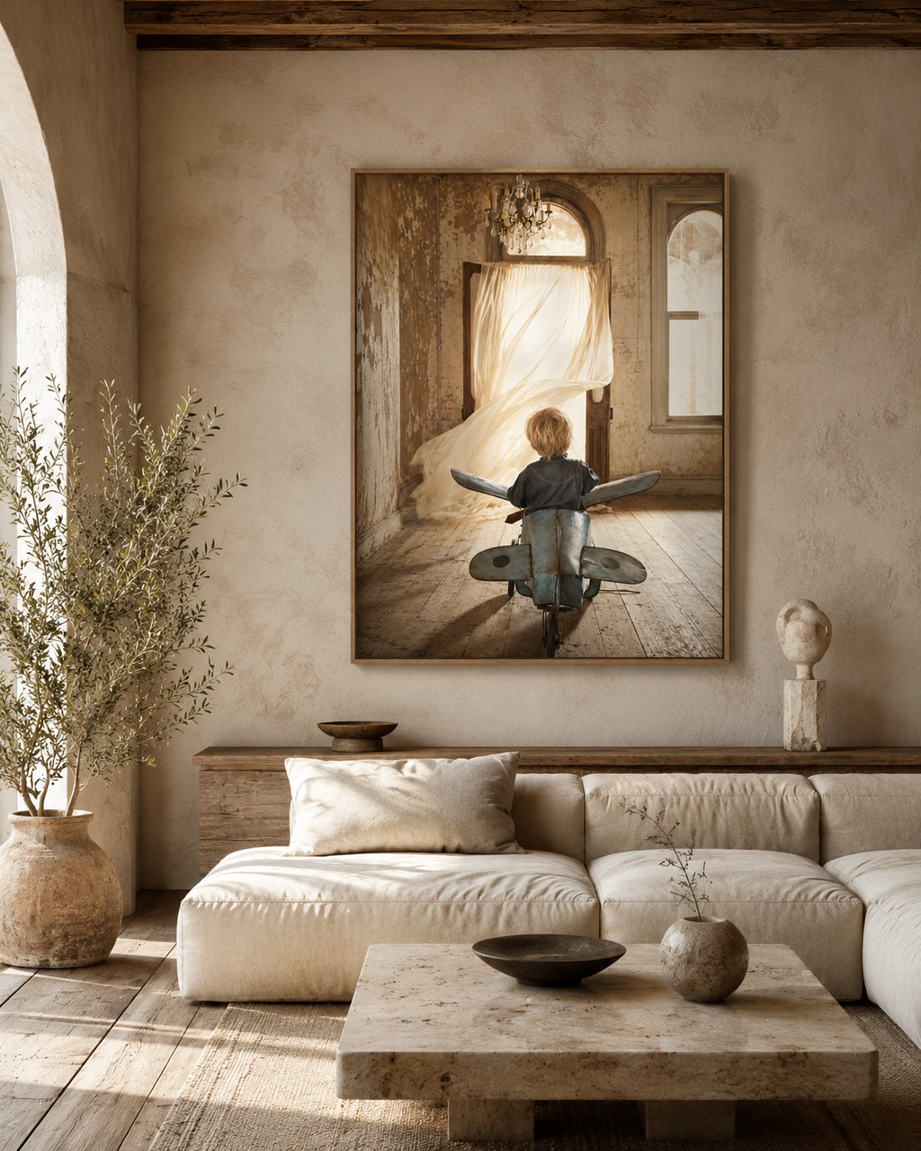 Toy Plane | Framed Canvas
