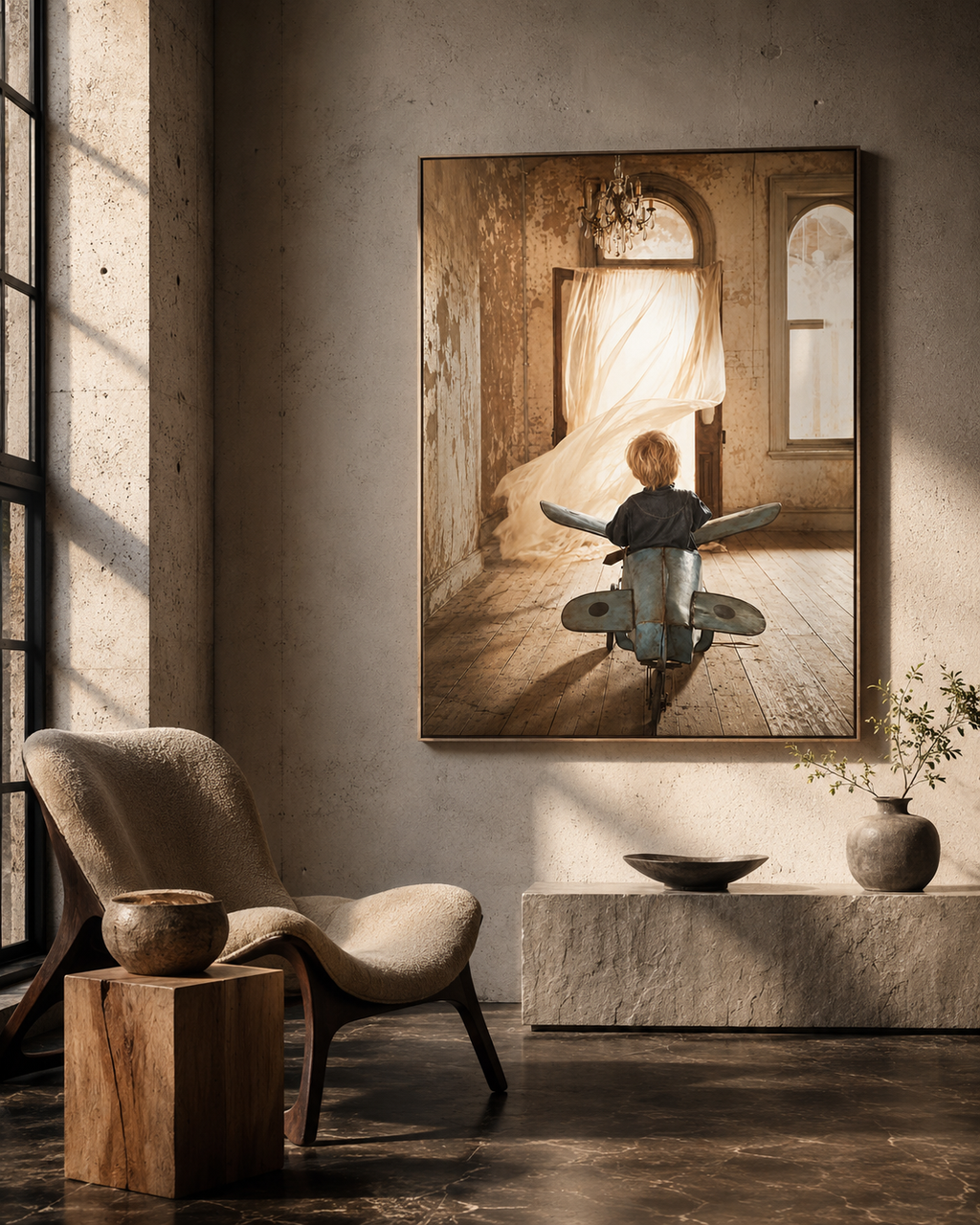 Toy Plane | Framed Canvas