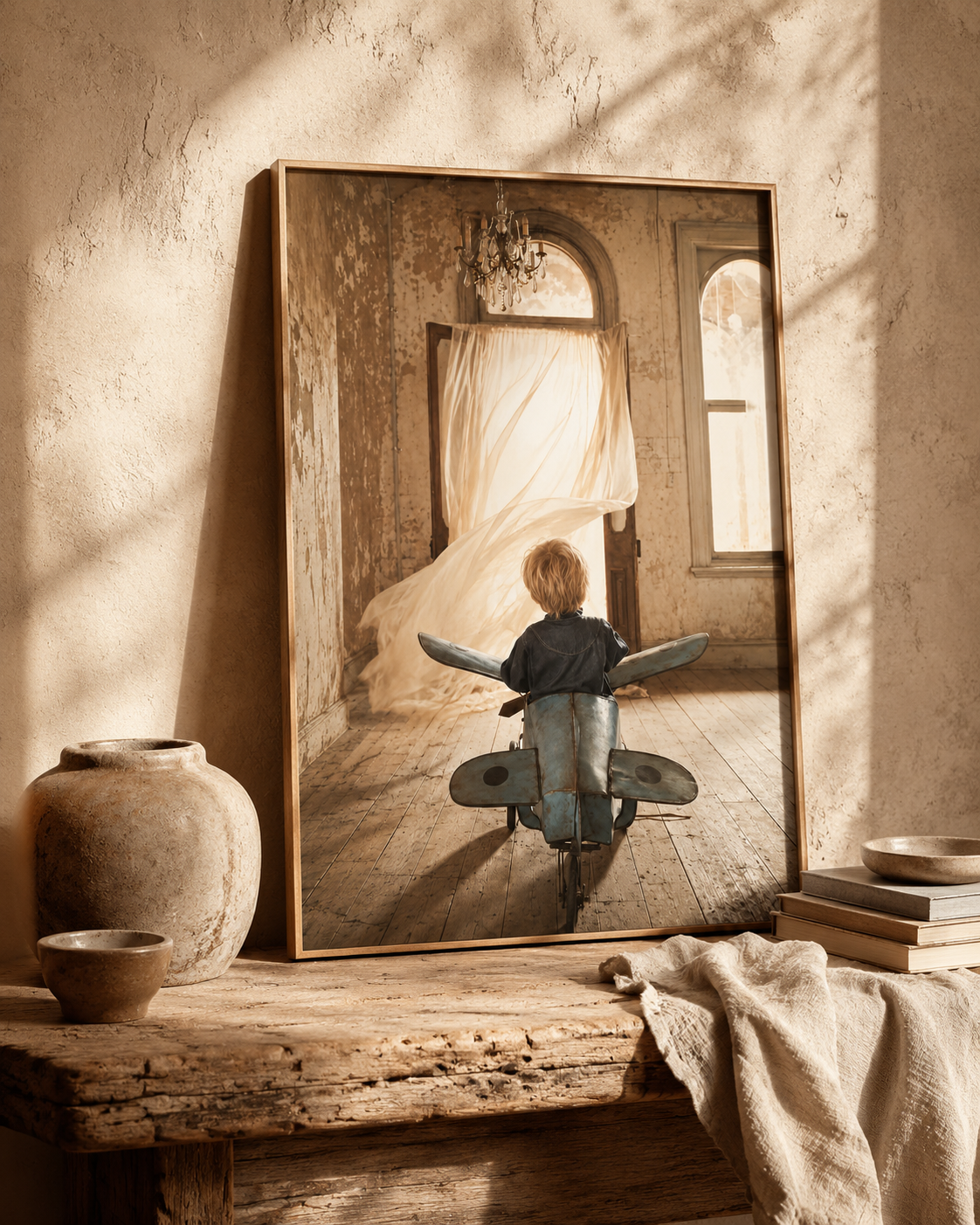 Toy Plane | Framed Canvas