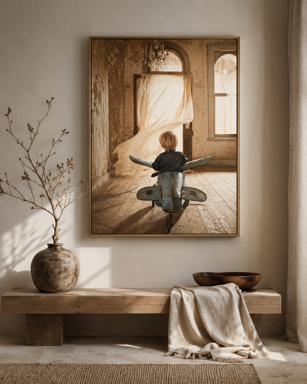 Toy Plane | Framed Canvas