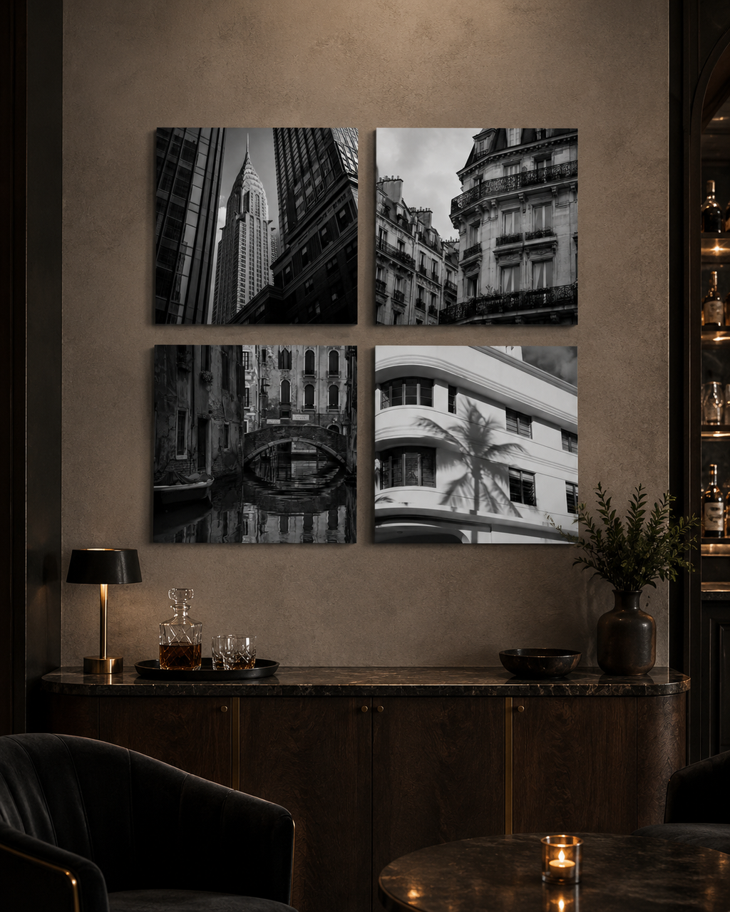 URBAN NOIR | Black & White City Element Pack