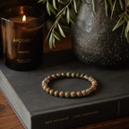 Unakite Round Bead Bracelet - Heart Guardian