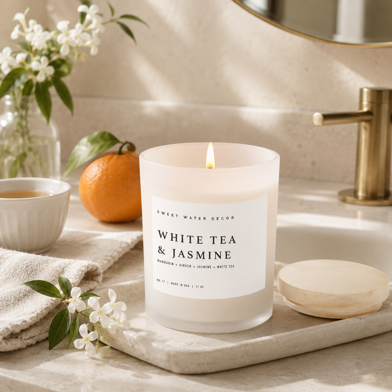 White Tea and Jasmine Soy Candle