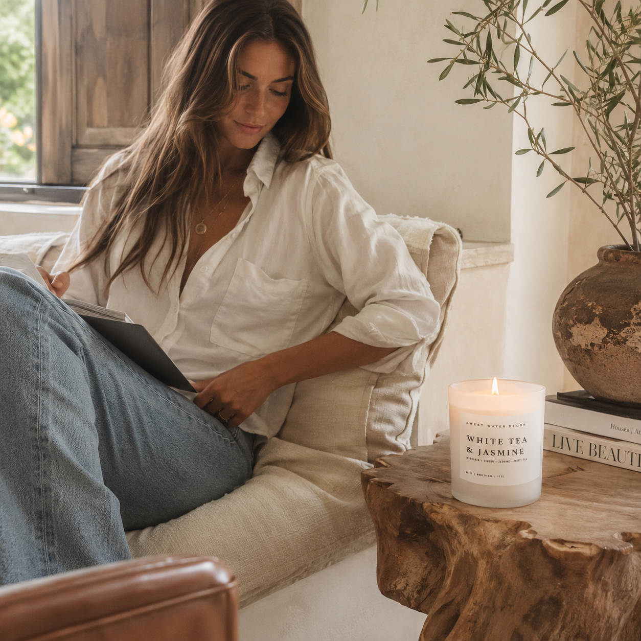 White Tea and Jasmine Soy Candle